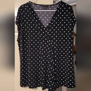 Lane Bryant Polka Dot V-Neck Blouse SIZE 18/20